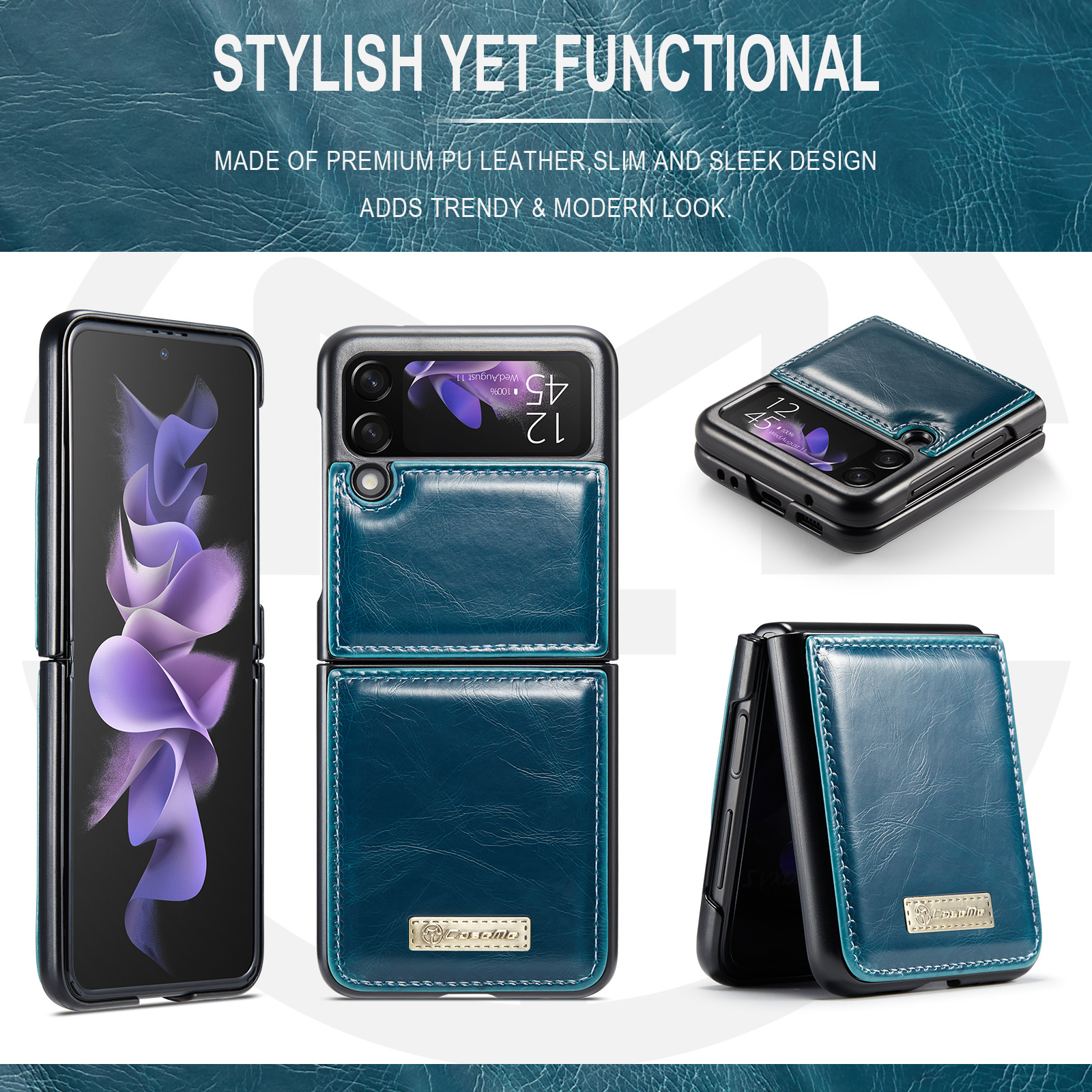 Luxury Cellphone Cover For Samsung Galaxy Z Flip 3 Multi Functional Stylish