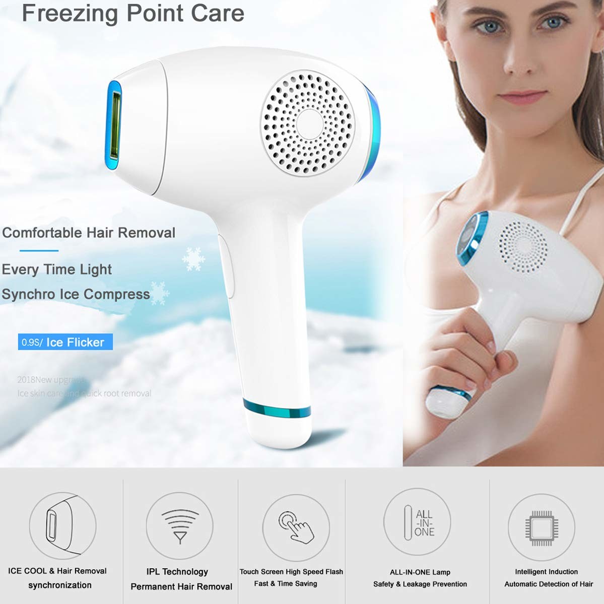 FDA IPL Cooling 350000 Flashes Home Laser Hair Removal Device