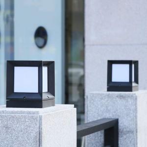 China Black / Grey Modern Gate Pillar Lights Intelligent Outdoor Lights For Gate Pillars wholesale