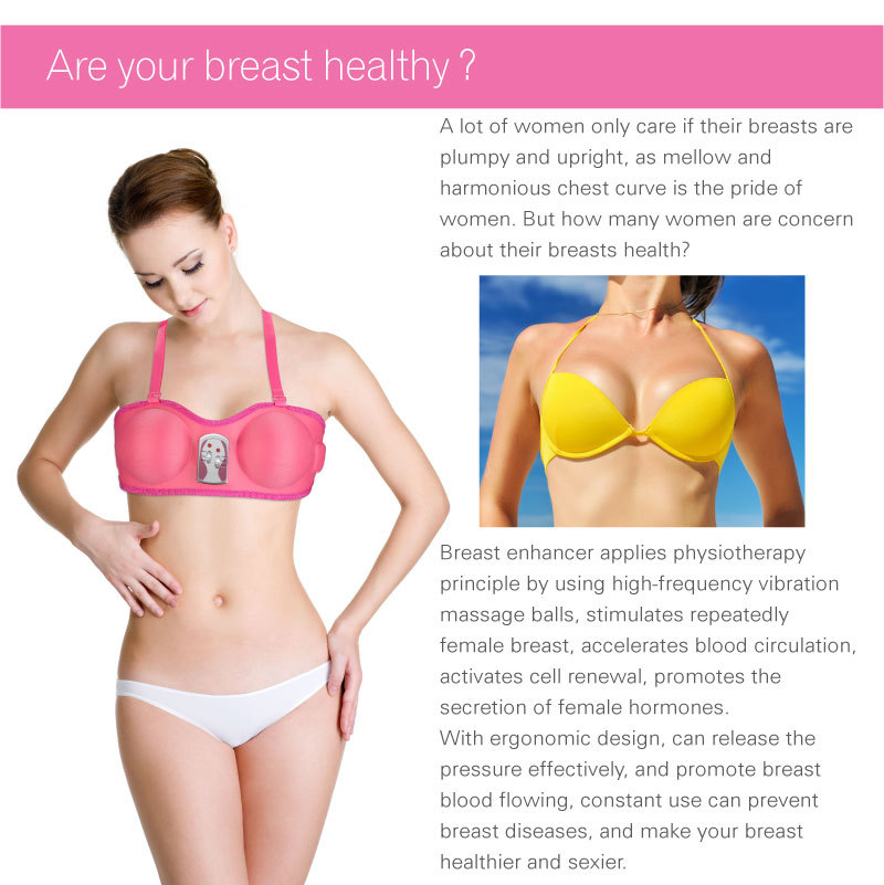 Micro-computerlized system.Rechargeable vibrating breast Massager.big breast medicine.Hot Sale Breast Enhancer.