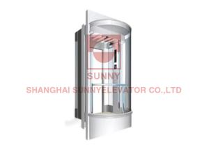China 630kg Machine Room Less Elevator Home Glass Door Elevator Lift wholesale