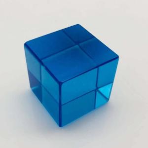 China Souvenir Clear Resin Cube , Folk Art Acrylic Resin Flower Cube wholesale