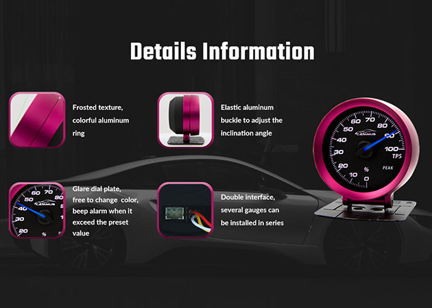 60mm Air Fuel Ratio Gauge Digital Water Temperature Gauge High Sensitivity