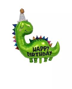China Dinosaur Foil Balloon Large Inflatable Cartoon Animal Round Dino Foil Balloon For Kid Toy Party wholesale