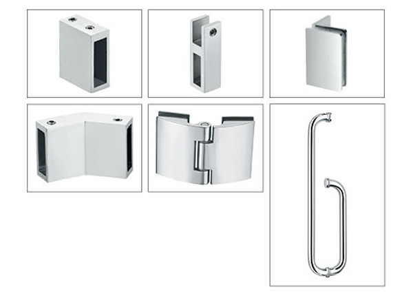 Frame Less Shower Door Hinges Self Closing And Bidirectional Open For Office Gate