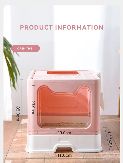 Semi Enclosed Automatic Cat Litter Anti Splash Cat Extra Large Litter Box