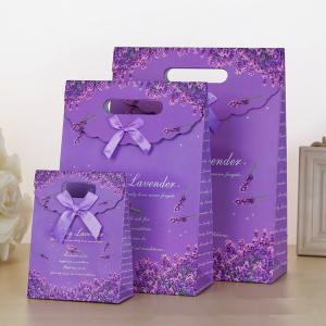 China Custom Printed Paper Gift Bags With Velcro Closure wholesale