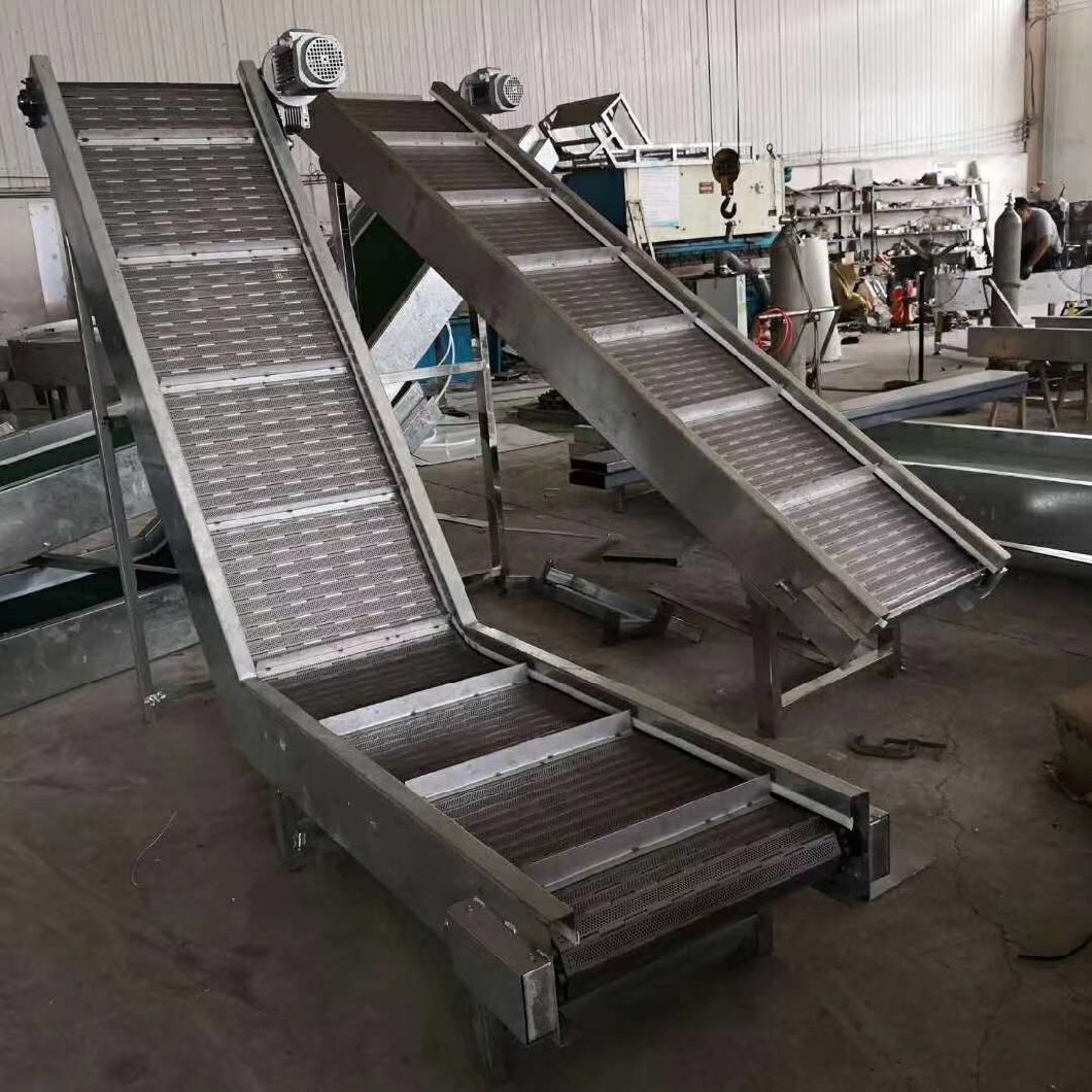Stainless Steel Perforated Chain Link Chip Conveyor Hinged Scrap Conveyor Belts