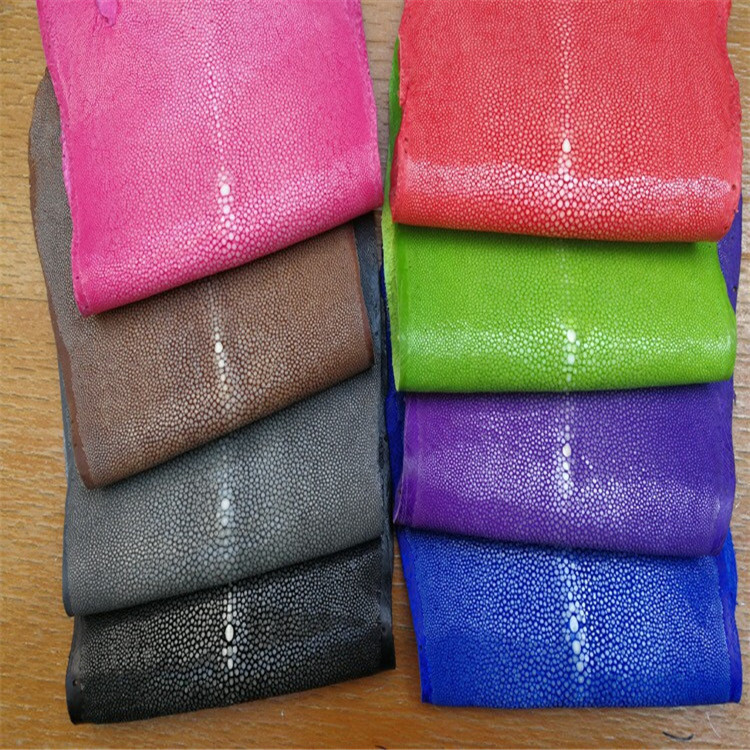 Thailand Authentic Stingray Skin Female Large Wallet Genuine Leather Lady Green Clutch Purse Women's Card Holders