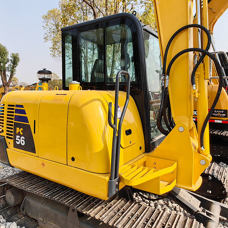 Used Mini Excavator Komatsu PC56-7 Second Hand Crawler Digger 34.5KW Rated Power