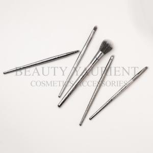 China Plastic Handle Wood Grains Private Label Makeup Brushes ISO14001 Certified wholesale