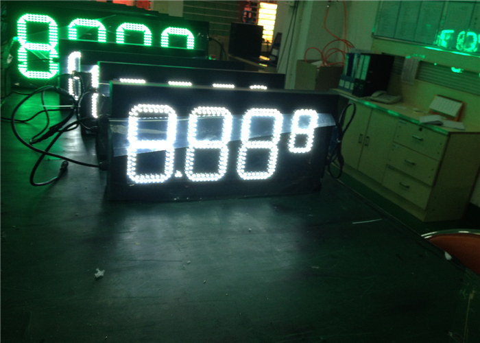 20'' Red / green color LED Gas Station Sign for Fuel advertising Petrol , 8000nits Brightness