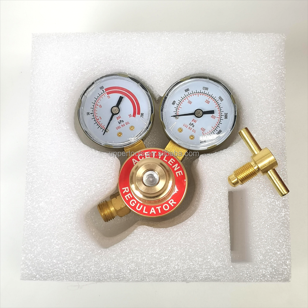 Max. Outlet Pressure 10 Bar Customizable Brass Dual Stage Gas Regulator for Welding