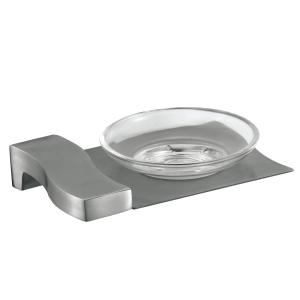 China Stainless Steel 304 Soap Dish Holders Glass Dish Wall Mounted Bathroom Accessories wholesale