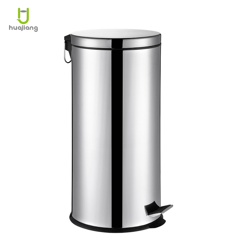 3L/5L/8L/12L/20L/30L Round Stainless Steel Pedal Bin with Rolling Cover Sustainable and Waste Management Solutio
