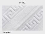 Comfort Hotel Luxury Jacquard White Bath Towel Set 100% Cotton Large Beach Towel