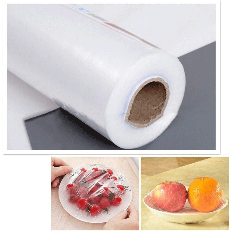 Fresh Food Wrap Transparent PVDC Cling Film Wrap Slide Cutter Stretch Film
