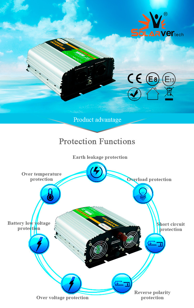 ISO9001 Multiscene Modified Power Inverter , 1KW Modified Sine Wave For Computer