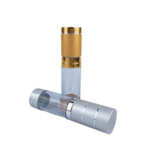 China Aluminum Airless Lotion Pump Silver Gold Plastic Cosmetic Vacuum Bottle wholesale