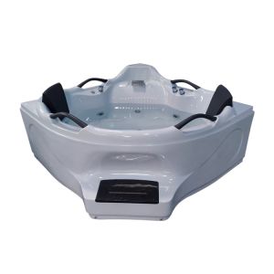 China 2 Person Outdoor Hydrotherapy Whirlpool SPA Bathtub 1560mm Blue Glass wholesale