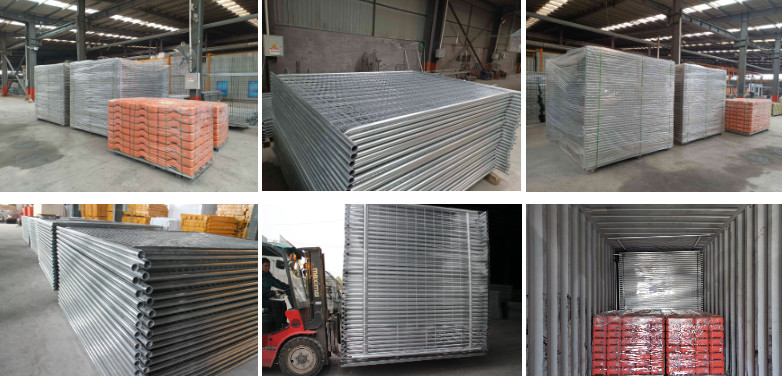 2.1x2.4m Low Carbon Steel Temporary Mesh Fencing 50x75mm Mesh Hole