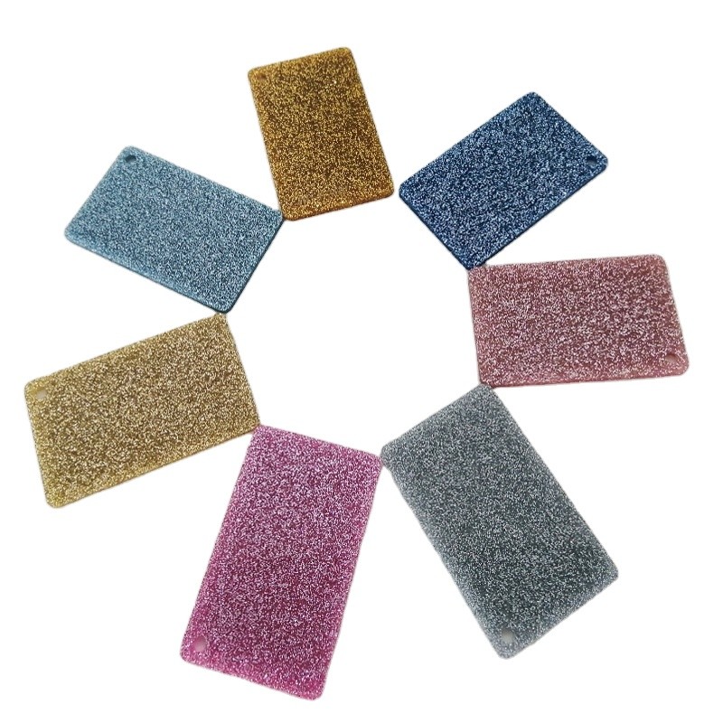Colored Glossy Transparent Plastic 8x4ft PMMA Glitter Acrylic Sheet for DIY Decoration