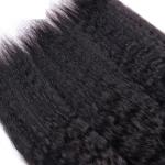 Brazilian / Peruvian Kinky Straight Virgin Human Hair Bundles With Natural Color