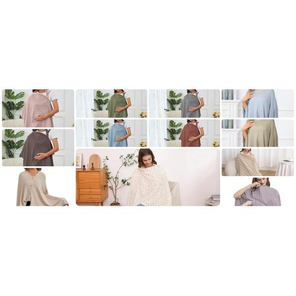 Nursing Cover for Baby Breastfeeding, 100% Cotton Breastfeeding Cover