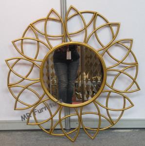 China Bathroom Metal Mirror Wall Decor Gold Iron Frame Powder Coating Gold Iron Frame wholesale