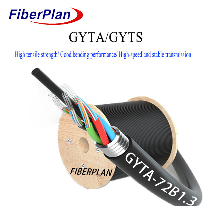 Outdoor Aluminum Tape Duct 6 8 12 24 48 72 96 144 Core Armoured Fiber Optic Cable GYTA