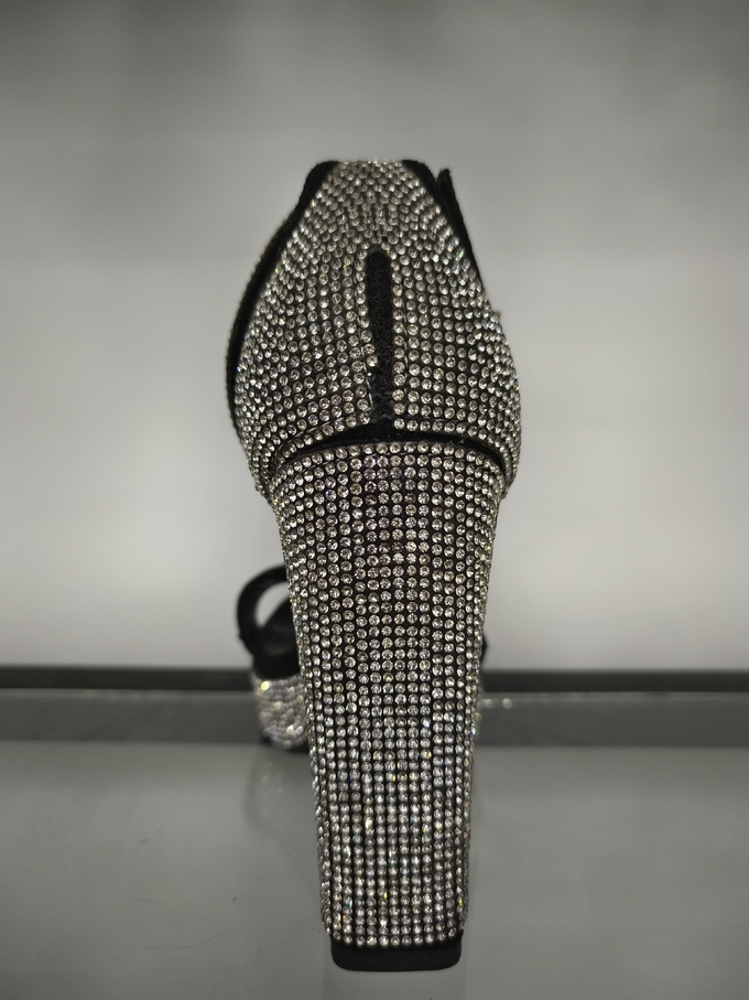 Stylish Womens High Heel Sandals With Chunky Heel Open Toe UK2-7