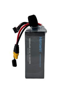 China 16000mAh 12S 45.6V 25C LiHv Pouch Cell Battery Soft Pack Herewin UAV Battery wholesale