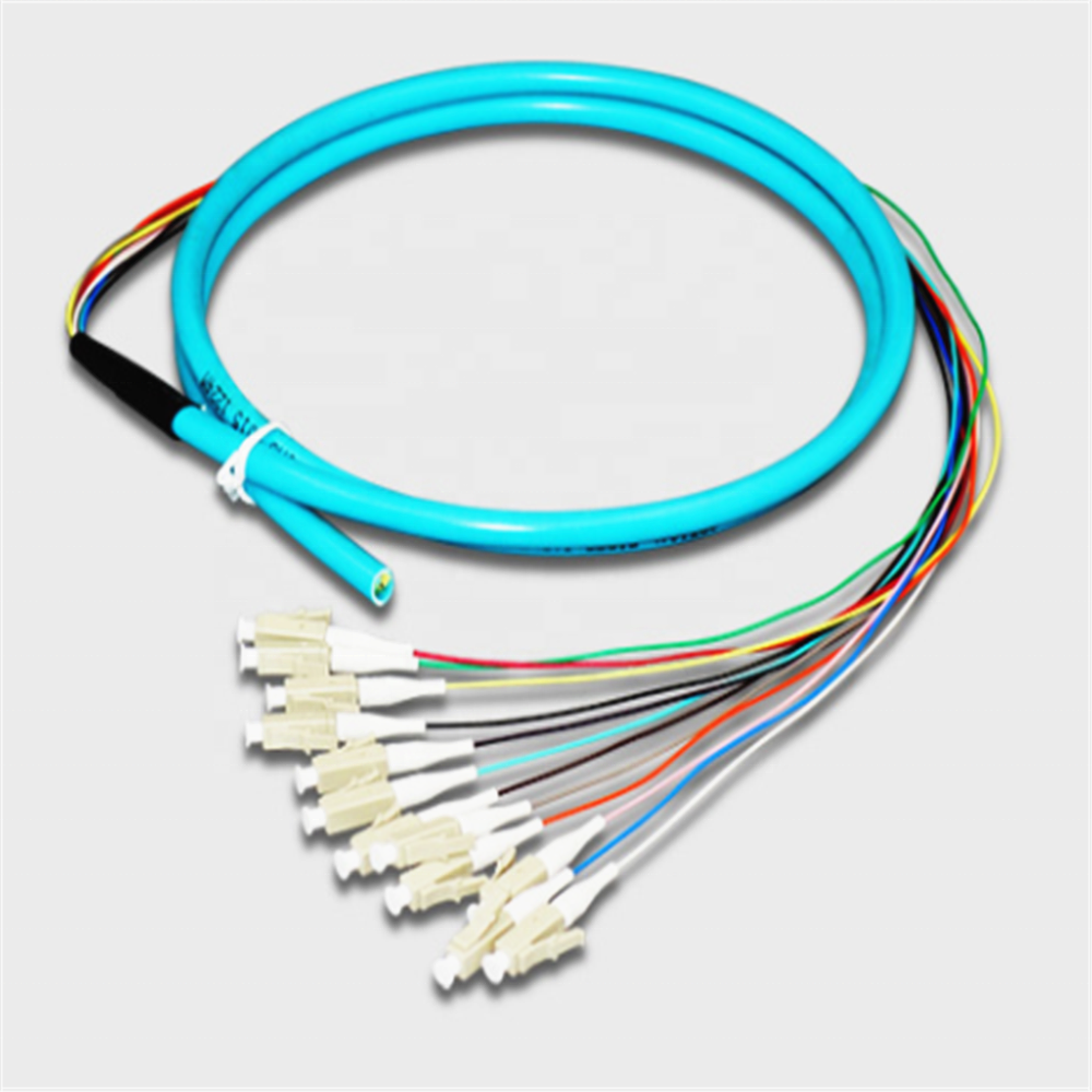Telecom LSZH SM Fiber Optic Pigtail 12 Cores SC/APC SM SX 1.5m