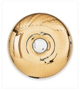 China High-Tech Vacuum Electroplated Gold Wall Wine Cabinet Restaurant Villa Accent wholesale
