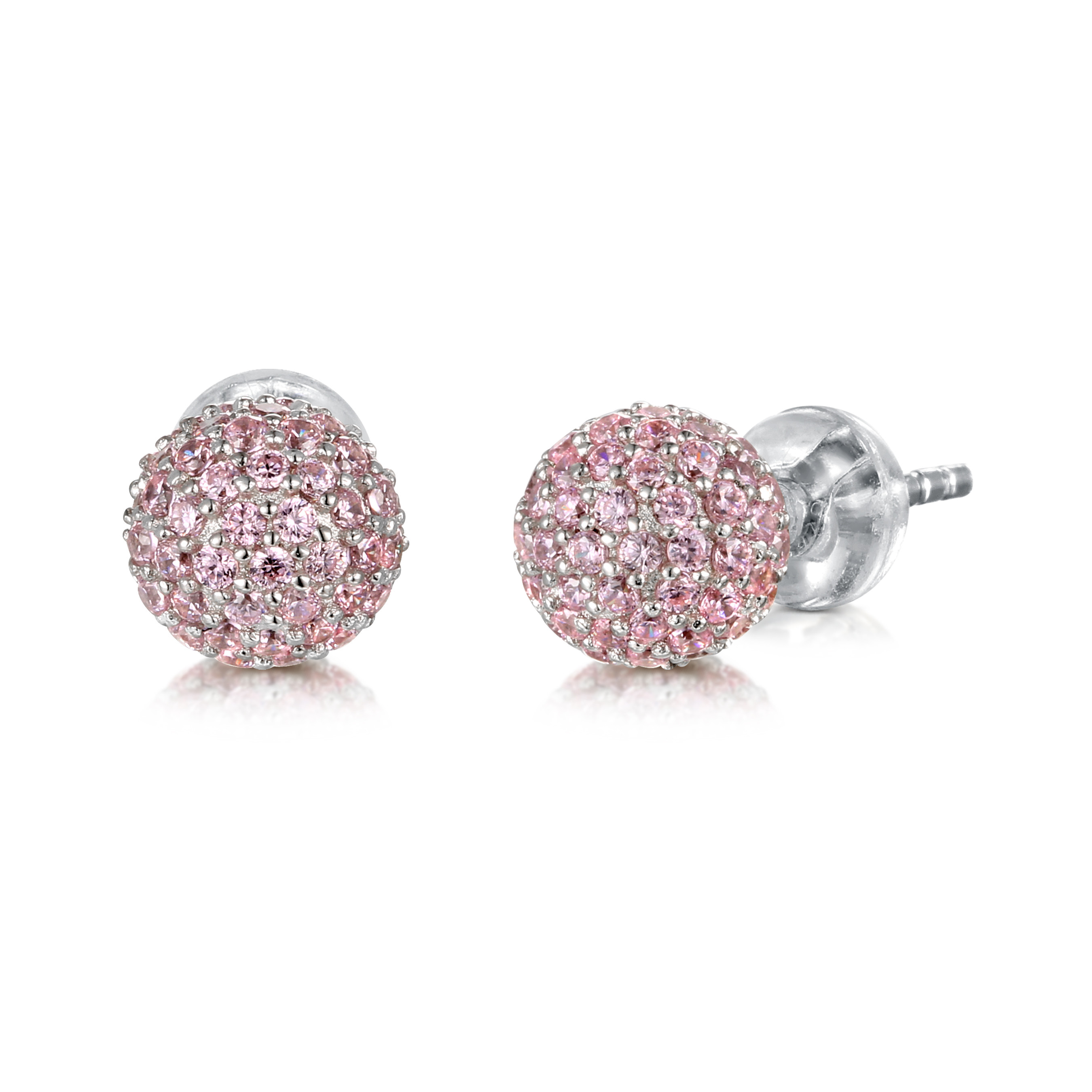 Oval Diamond Stud Earrings Sterling Silver AAA+ 925 Silver Gemstone Earrings