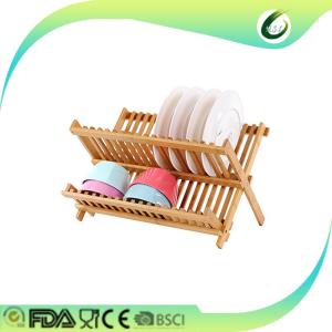 China foldable bamboo dish drying rack wholesale wholesale
