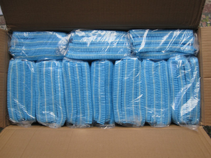 PP Nonwoven Disposable Bouffant Caps , Colorful Disposable Scrub Caps