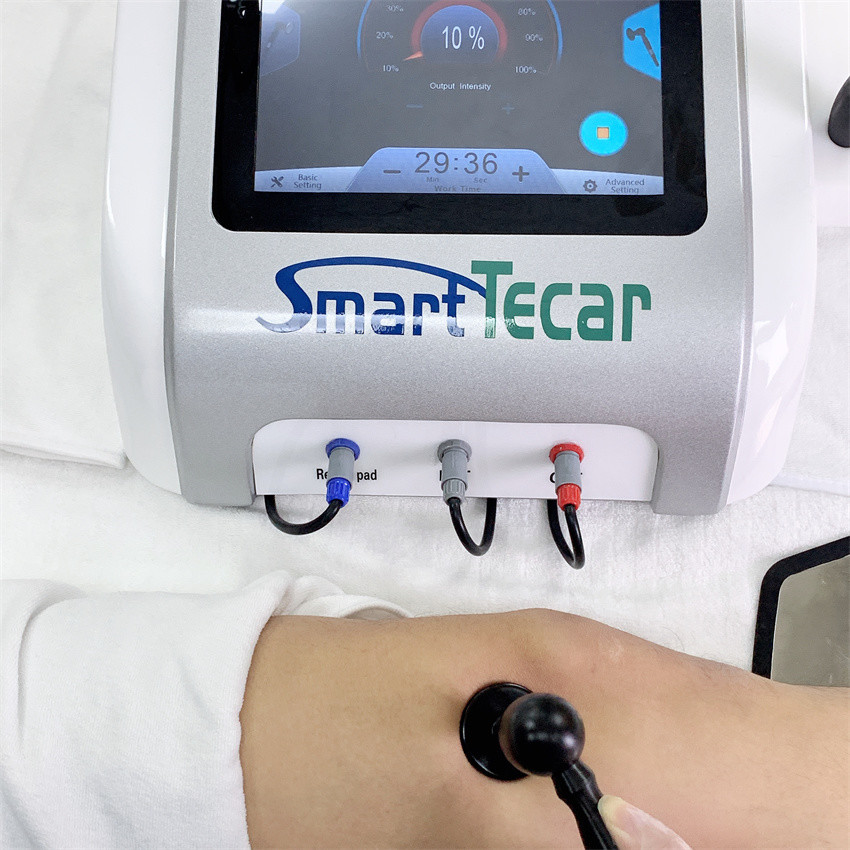 White Chiropractic Spine Pain Tecar Diathermy Therapy Machine For Chronic Pain