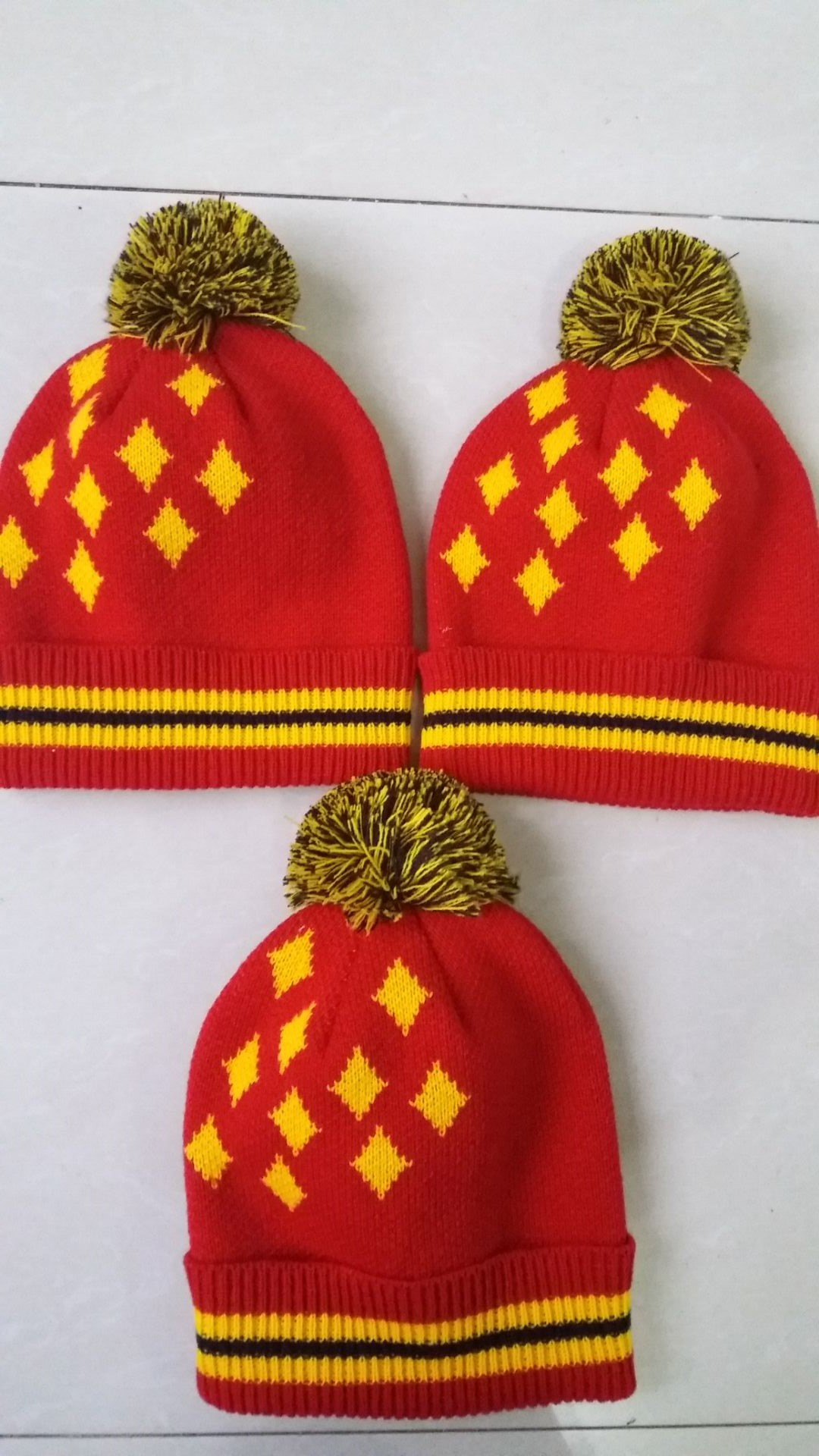 Cool Unisex Winter Knit Pom Pom Beanie 100% Acrylic / Wool Fabric Available