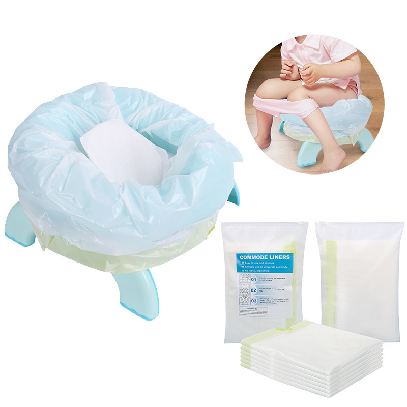 Refill Potty Bags With Absorbent Pads Potty Chair Liner Diaper Disposal Liner For Baby And Adult Commode Liner