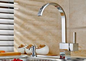 China 360 Degree Rotation Brass Sink Kitchen Faucet Counter Mounted ROVATE wholesale