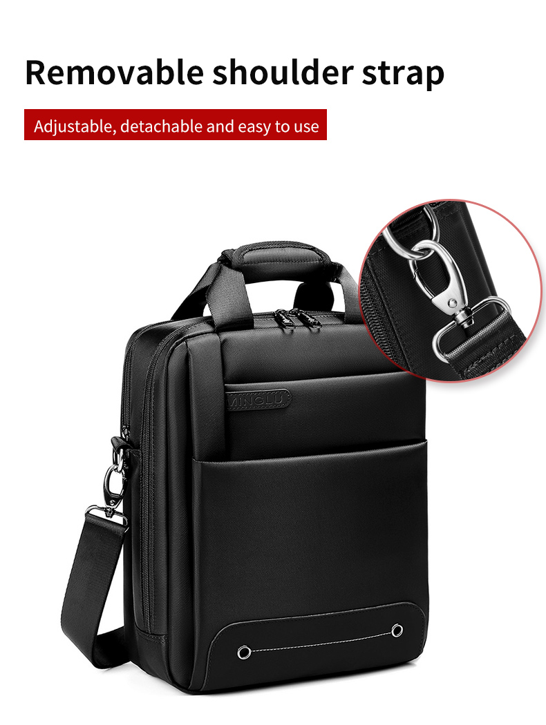A4 Document Men'S Business Briefcase Bag Scratch Resistant 27cm Length