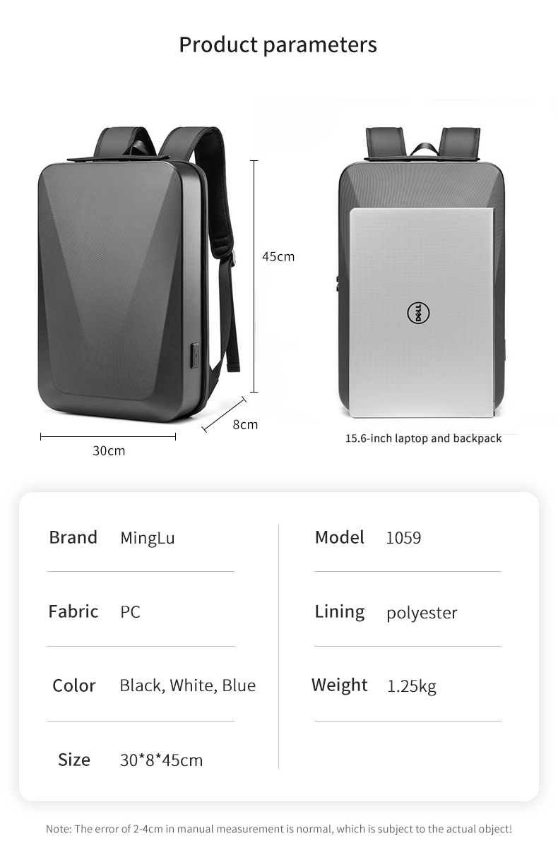 Mens Anti Theft Waterproof Business Backpack With Computer Interlayer