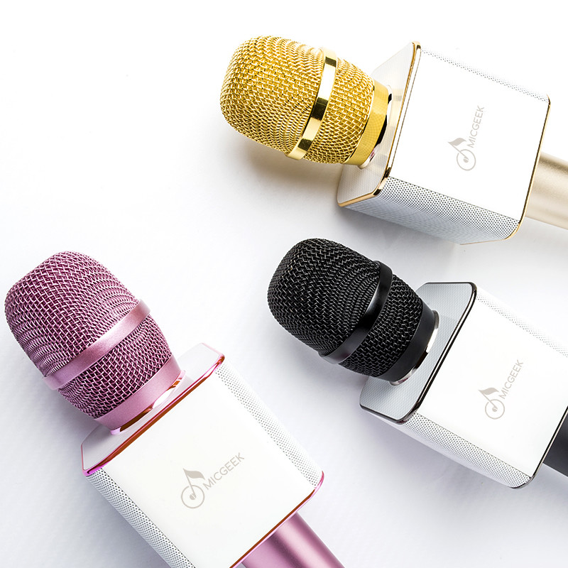 China Wholesale Mini micgeek Bluetooth Microphone Wireless Microphone Q9 Q7 Mic Speaker KTV Portable Speaker
