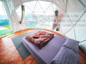 China Galvanized Steel Frame Geodesic Dome Structure Campsite Recreation Facilities wholesale