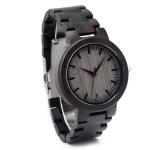 Creative Natural Black Mens Wooden Watch Waterproof CE ROHS Approved