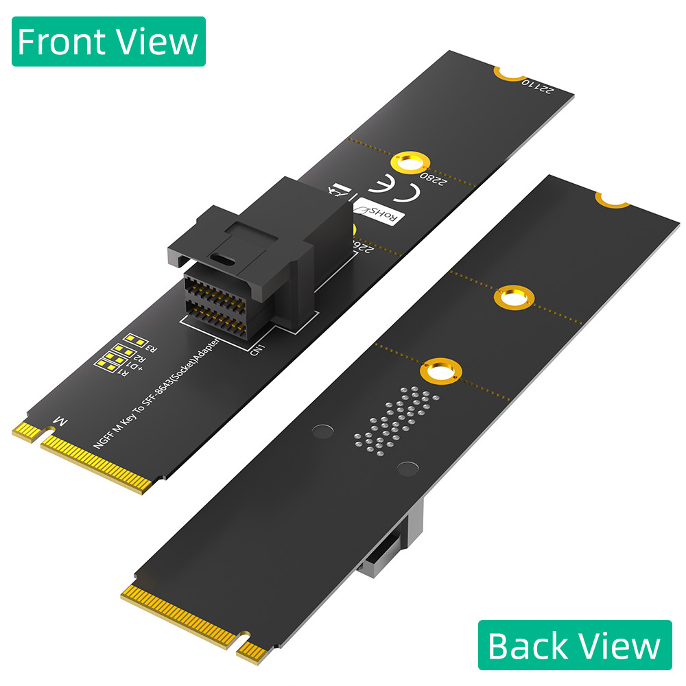 NVMe SSD M.2 Module With Mini SAS HD SFF-8643 Adapter Connector