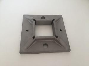 China Brushed / Polished Square Stainless Steel Balustrade Parts , Handrail Base Flange wholesale