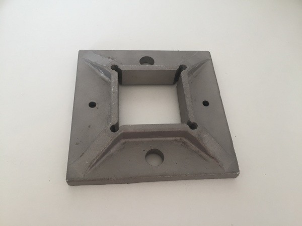 Brushed / Polished Square Stainless Steel Balustrade Parts , Handrail Base
