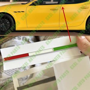 China For Maserati Quattroporte Ghibli Car Sticker Window Decoration B Pillar Car Decal Upgrade MC Special Style Italian Flag Logo wholesale